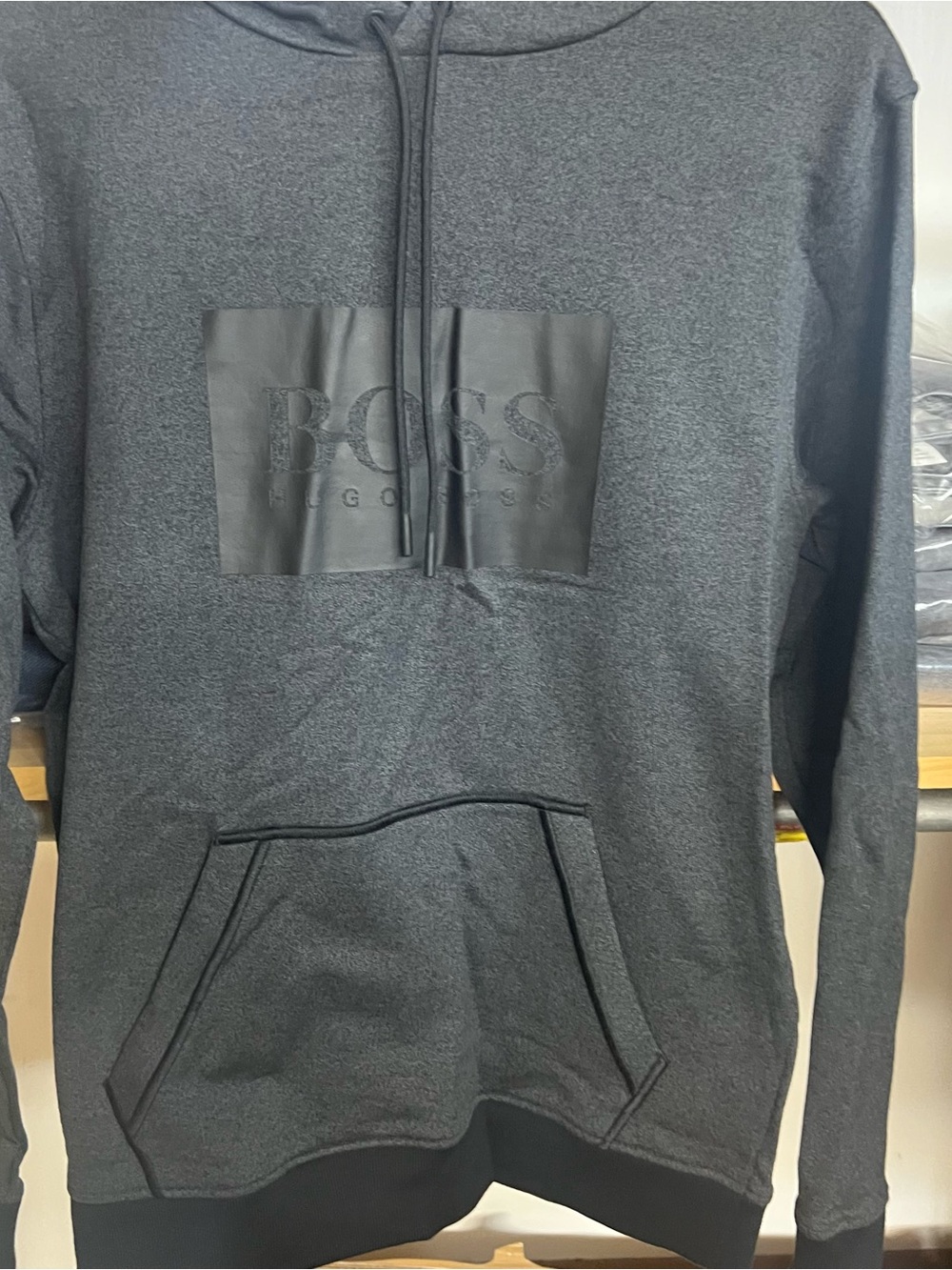 Hugo Boss Charcoal Gray Logo Pullover Hoodie and pants